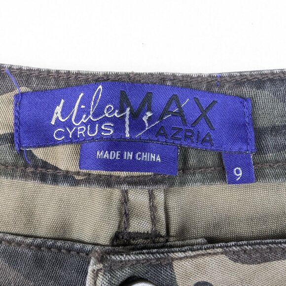 Miley Cyrus Max Azria Army Camo Pattern Junior Distressed Skinny Jeans Size 9 - Picture 10 of 11